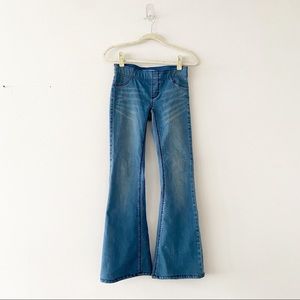 Free People Penny Pull On Flare Jeans Medium Wash